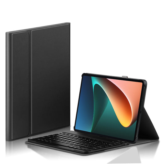AJIUYU Adjustable Stand Tablet Case Detachable Bluetooth Keyboard Protective Cover for Xiaomi Pad 5/5 Pro
