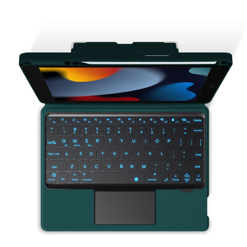 JIUYU 2 in 1 Bluetooth Wireless Magnetic Keyboard Adjustable Stand Tablet Cover Case with Built-in Pencil Holder for iPad 10.2 2019/2020/2021/iPad Pro 10.5 (2017)/iPad Air 10.5 (2019)