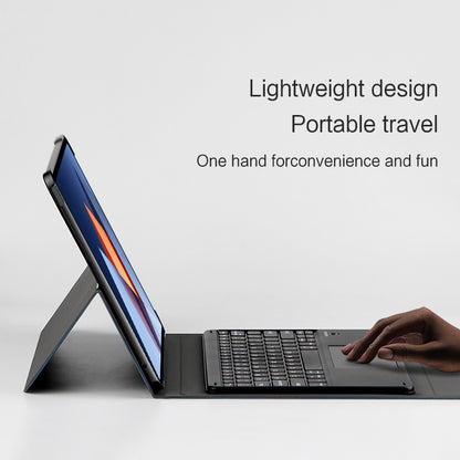 JIUYU 2-in-1 Detachable Bluetooth Keyboard + Foldable Hinge Stand Magnetic Closure Leather Case for Huawei MateBook E 2022