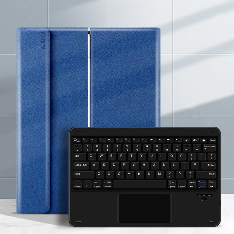 JIUYU 2-in-1 Detachable Bluetooth Keyboard + Foldable Hinge Stand Magnetic Closure Leather Case for Huawei MateBook E 2022