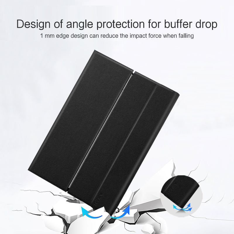 JIUYU 2-in-1 Detachable Bluetooth Keyboard + Foldable Hinge Stand Magnetic Closure Leather Case for Huawei MateBook E 2022