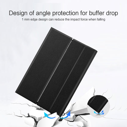 JIUYU 2-in-1 Detachable Bluetooth Keyboard + Foldable Hinge Stand Magnetic Closure Leather Case for Huawei MateBook E 2022