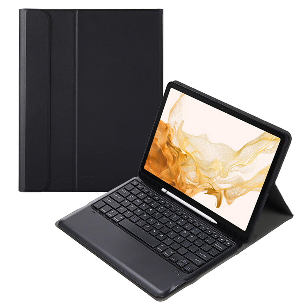 A800B For Samsung Galaxy Tab S8+ X800 Wireless Bluetooth Keyboard with Pen Slot Design Detachable Leather Tablet Case Shell