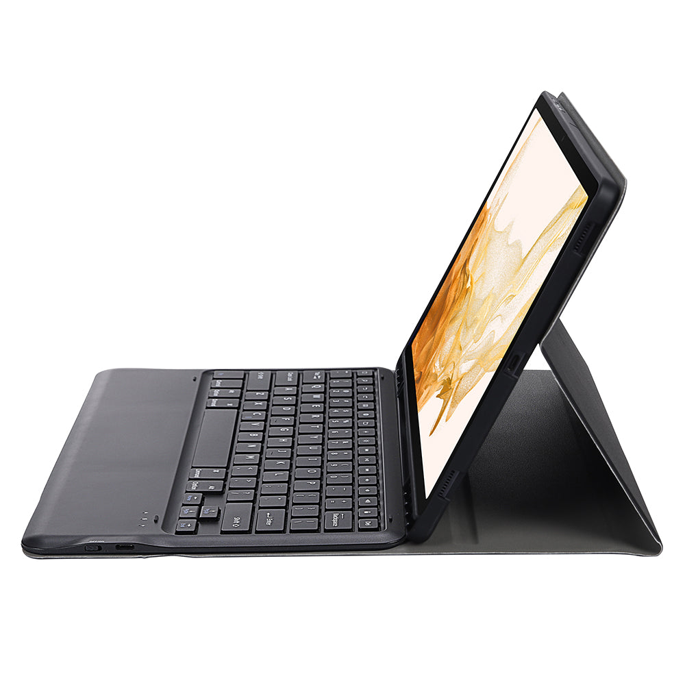 A800B For Samsung Galaxy Tab S8+ X800 Wireless Bluetooth Keyboard with Pen Slot Design Detachable Leather Tablet Case Shell