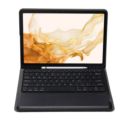 A800B For Samsung Galaxy Tab S8+ X800 Wireless Bluetooth Keyboard with Pen Slot Design Detachable Leather Tablet Case Shell