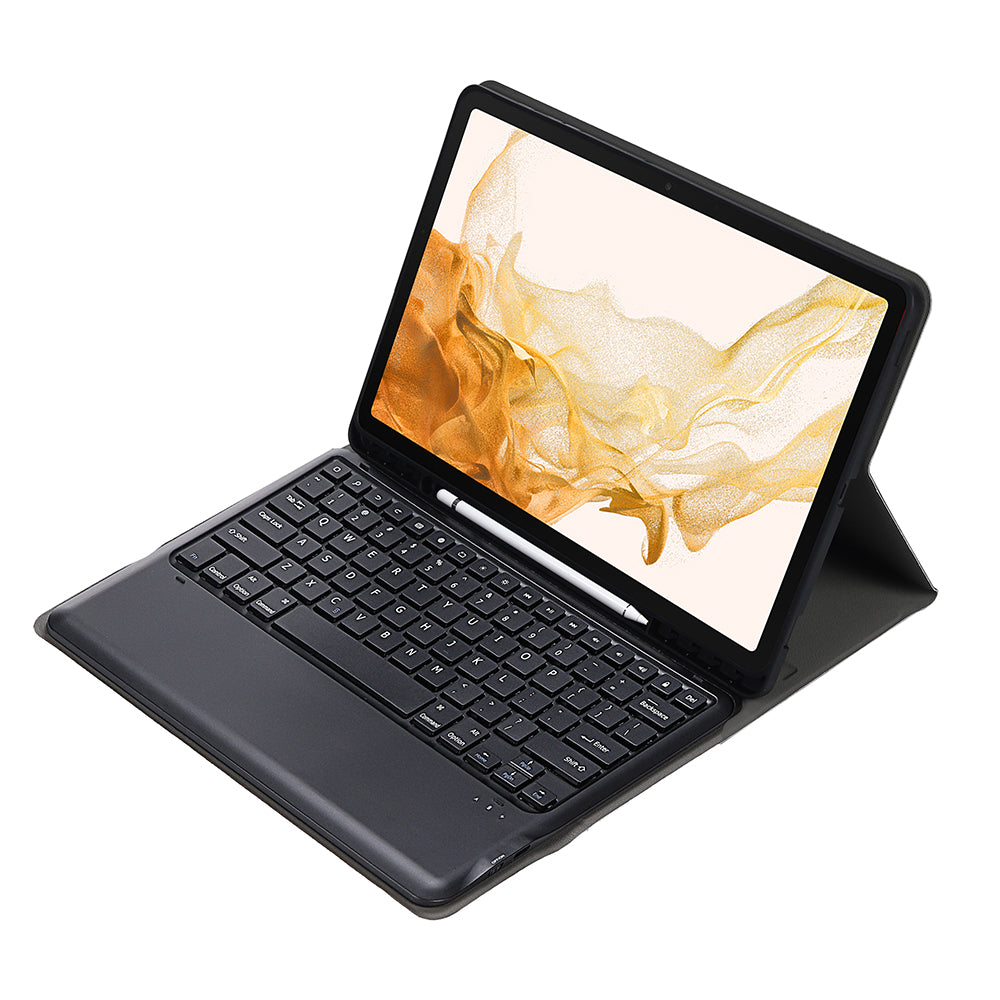 A800B For Samsung Galaxy Tab S8+ X800 Wireless Bluetooth Keyboard with Pen Slot Design Detachable Leather Tablet Case Shell
