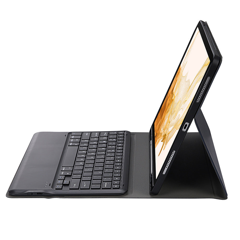 A800B For Samsung Galaxy Tab S8+ X800 Wireless Bluetooth Keyboard with Pen Slot Design Detachable Leather Tablet Case Shell