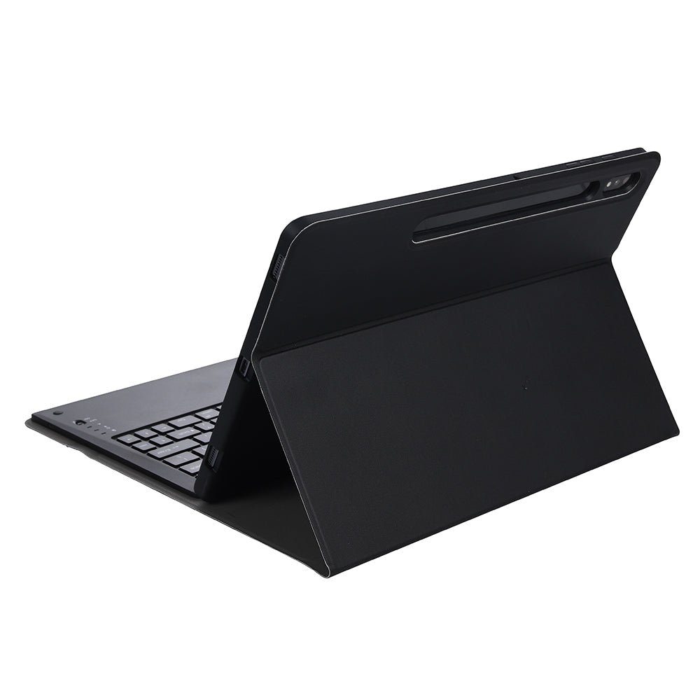 A800B For Samsung Galaxy Tab S8+ X800 Wireless Bluetooth Keyboard with Pen Slot Design Detachable Leather Tablet Case Shell