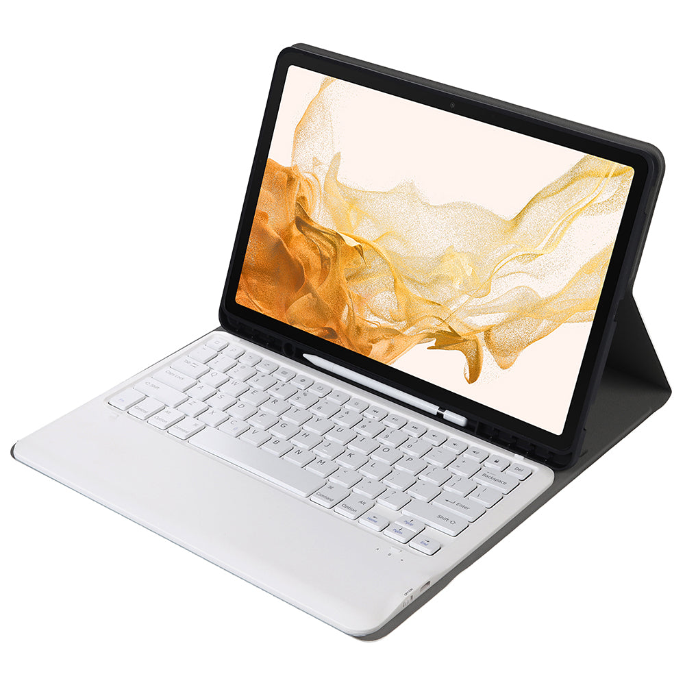 A800B For Samsung Galaxy Tab S8+ X800 Wireless Bluetooth Keyboard with Pen Slot Design Detachable Leather Tablet Case Shell
