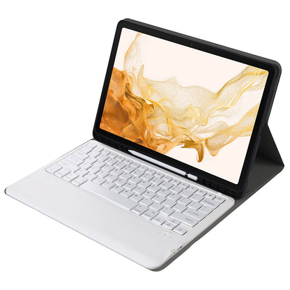 A800B For Samsung Galaxy Tab S8+ X800 Wireless Bluetooth Keyboard with Pen Slot Design Detachable Leather Tablet Case Shell
