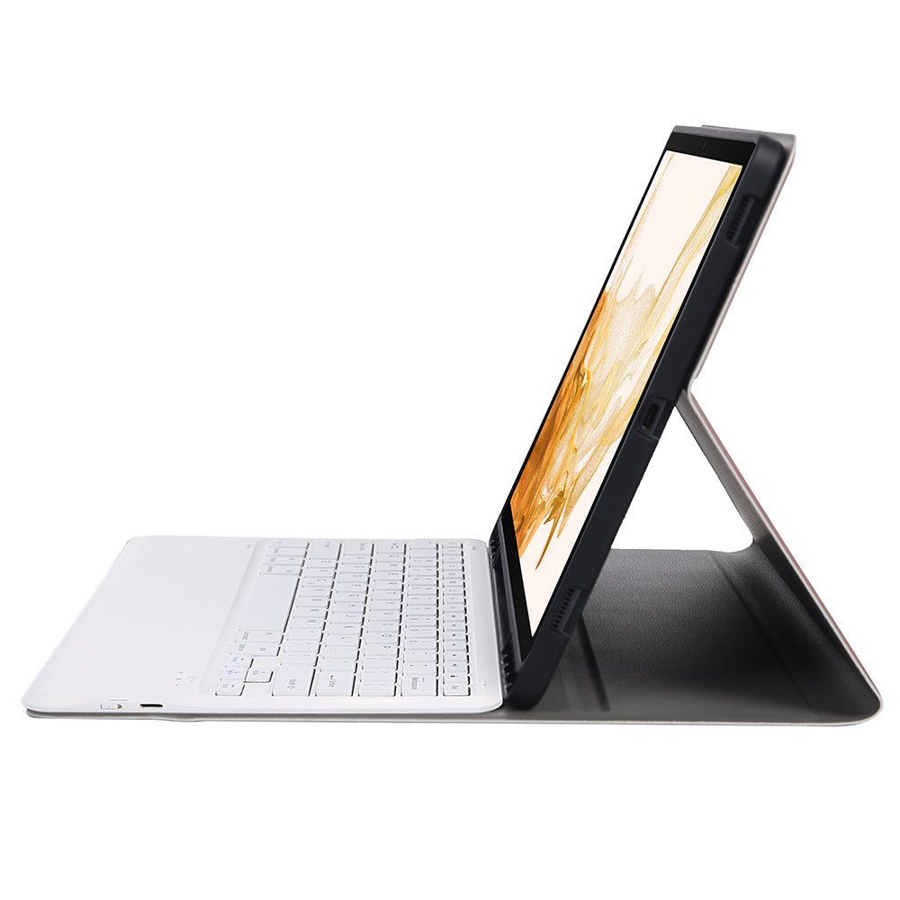 A800B For Samsung Galaxy Tab S8+ X800 Wireless Bluetooth Keyboard with Pen Slot Design Detachable Leather Tablet Case Shell