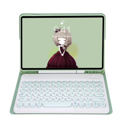 YA700B for Samsung Galaxy Tab S8 11-inch 2021 (X700/X706)/S7 11-inch (T870/T875) Candy Color Leather Bluetooth Keyboard Cover + TPU Inner Case with Pen Slot Design