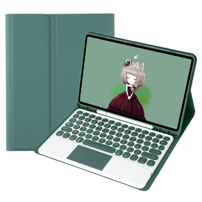 YA700B-A for Samsung Galaxy Tab S8 11-inch 2021 (X700/X706)/S7 11-inch (T870/T875) Candy Color Leather Flip Stand Cover + TPU Inner Case with Pen Slot Bluetooth Keyboard with Trackpad