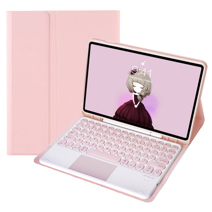 YA700B-A for Samsung Galaxy Tab S8 11-inch 2021 (X700/X706)/S7 11-inch (T870/T875) Candy Color Leather Flip Stand Cover + TPU Inner Case with Pen Slot Bluetooth Keyboard with Trackpad