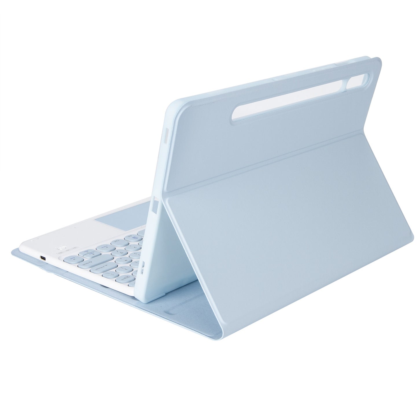 YA700B-A for Samsung Galaxy Tab S8 11-inch 2021 (X700/X706)/S7 11-inch (T870/T875) Candy Color Leather Flip Stand Cover + TPU Inner Case with Pen Slot Bluetooth Keyboard with Trackpad