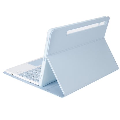 YA700B-A for Samsung Galaxy Tab S8 11-inch 2021 (X700/X706)/S7 11-inch (T870/T875) Candy Color Leather Flip Stand Cover + TPU Inner Case with Pen Slot Bluetooth Keyboard with Trackpad