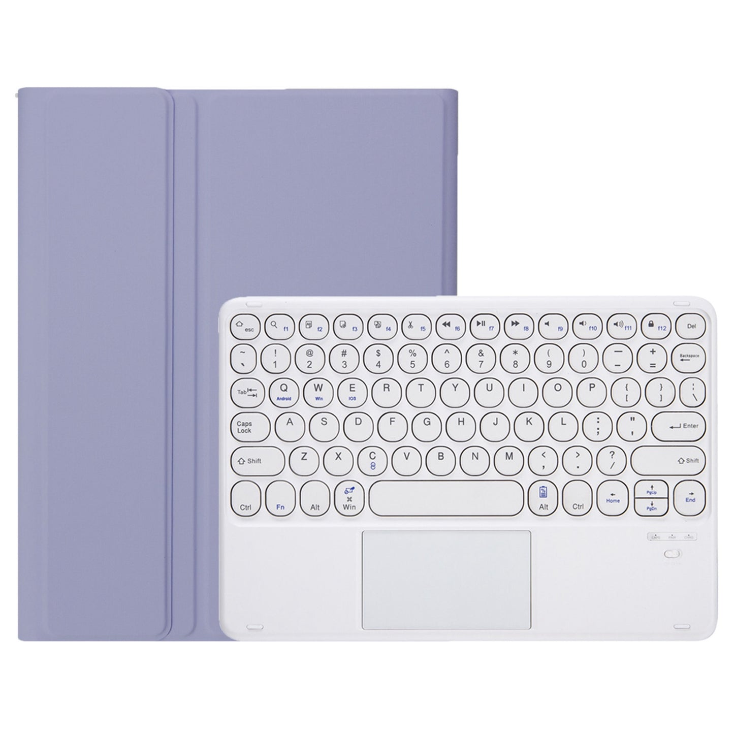 YA700B-A for Samsung Galaxy Tab S8 11-inch 2021 (X700/X706)/S7 11-inch (T870/T875) Candy Color Leather Flip Stand Cover + TPU Inner Case with Pen Slot Bluetooth Keyboard with Trackpad