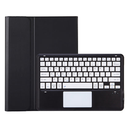T800B-A For Samsung Galaxy Tab S8+ X800/S7 Plus T970/S7 FE T730 Removable Bluetooth Keyboard Case with TouchPad Anti-Scratch Protective Cover Stand Leather Case with Pencil Holder