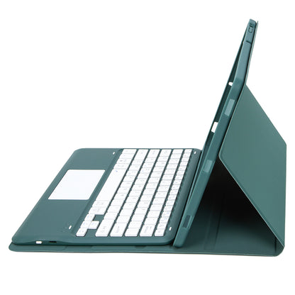 T800B-A For Samsung Galaxy Tab S8+ X800/S7 Plus T970/S7 FE T730 Removable Bluetooth Keyboard Case with TouchPad Anti-Scratch Protective Cover Stand Leather Case with Pencil Holder