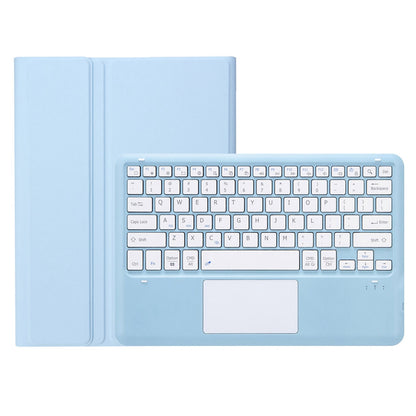 T800B-A For Samsung Galaxy Tab S8+ X800/S7 Plus T970/S7 FE T730 Removable Bluetooth Keyboard Case with TouchPad Anti-Scratch Protective Cover Stand Leather Case with Pencil Holder