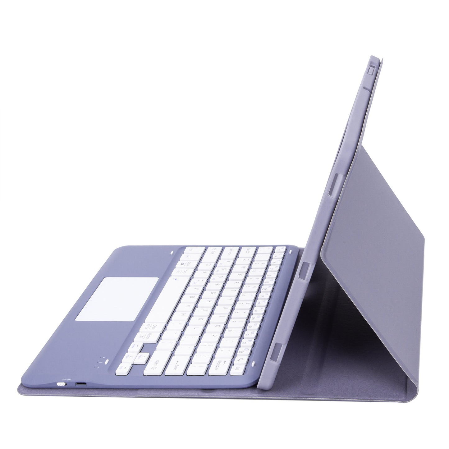 T800B-A For Samsung Galaxy Tab S8+ X800/S7 Plus T970/S7 FE T730 Removable Bluetooth Keyboard Case with TouchPad Anti-Scratch Protective Cover Stand Leather Case with Pencil Holder