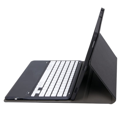 T800B For Samsung Galaxy Tab S8+ X800/S7 Plus T970/S7 FE T730 Anti-Scratch Protective Case Removable Bluetooth Keyboard Shockproof Stand Leather Case with Pencil Holder