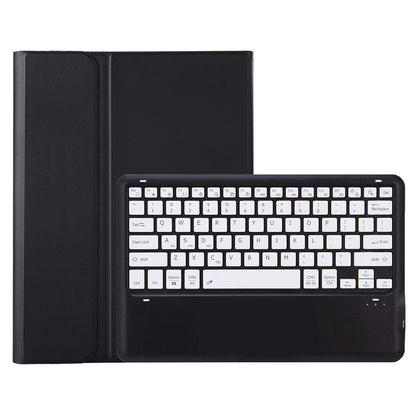 T800B For Samsung Galaxy Tab S8+ X800/S7 Plus T970/S7 FE T730 Anti-Scratch Protective Case Removable Bluetooth Keyboard Shockproof Stand Leather Case with Pencil Holder