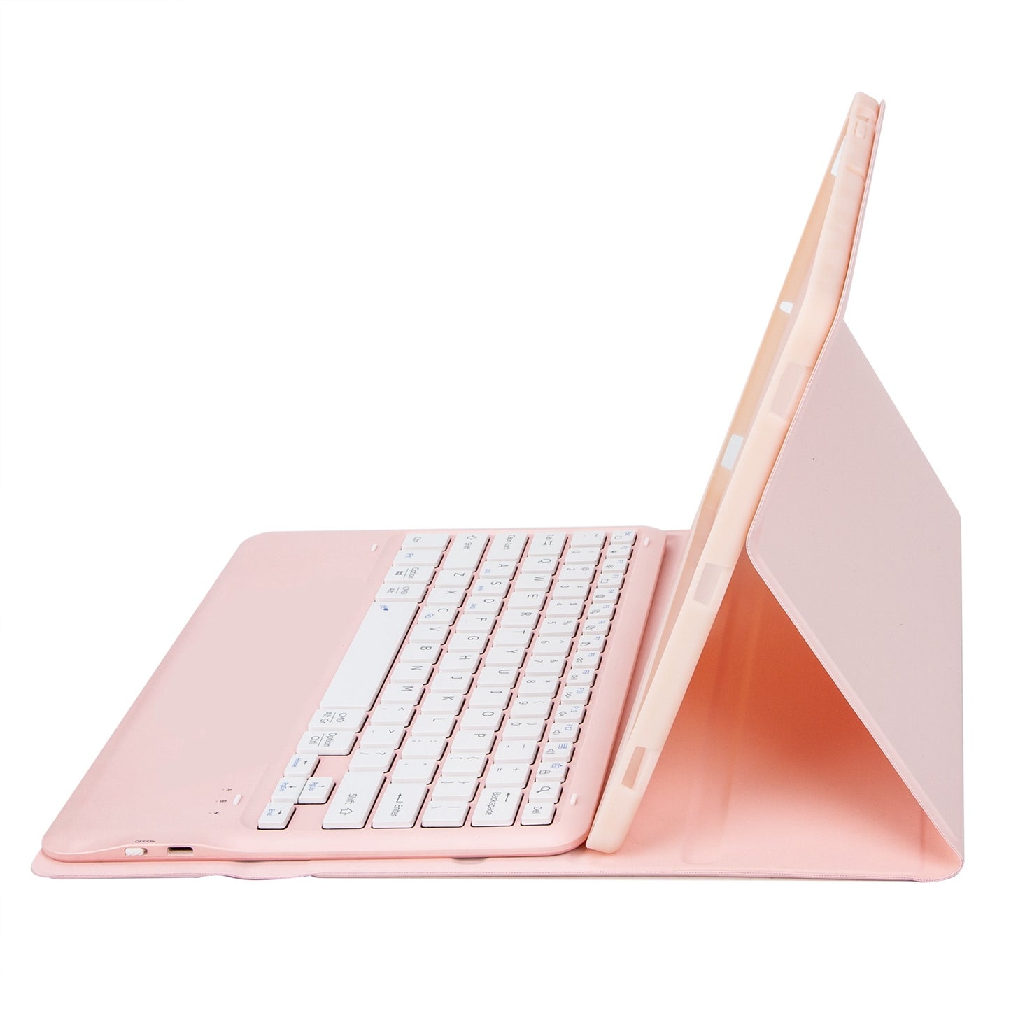 T800B For Samsung Galaxy Tab S8+ X800/S7 Plus T970/S7 FE T730 Anti-Scratch Protective Case Removable Bluetooth Keyboard Shockproof Stand Leather Case with Pencil Holder