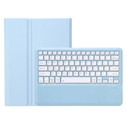 T800B For Samsung Galaxy Tab S8+ X800/S7 Plus T970/S7 FE T730 Anti-Scratch Protective Case Removable Bluetooth Keyboard Shockproof Stand Leather Case with Pencil Holder