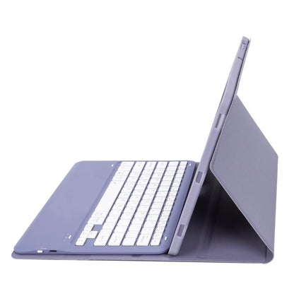 T800B For Samsung Galaxy Tab S8+ X800/S7 Plus T970/S7 FE T730 Anti-Scratch Protective Case Removable Bluetooth Keyboard Shockproof Stand Leather Case with Pencil Holder