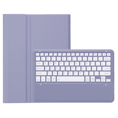 T800B For Samsung Galaxy Tab S8+ X800/S7 Plus T970/S7 FE T730 Anti-Scratch Protective Case Removable Bluetooth Keyboard Shockproof Stand Leather Case with Pencil Holder