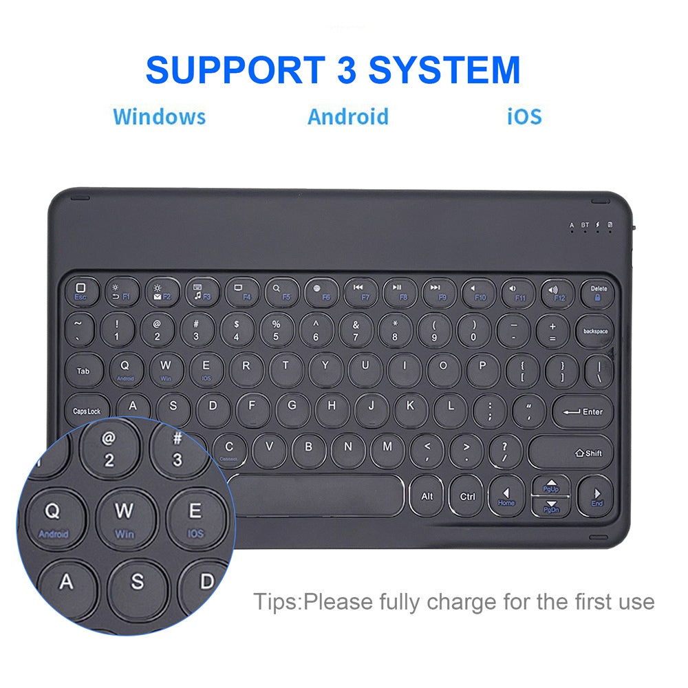 For iPad Air (2020)/(2022)/iPad Pro 11-inch (2018)/(2020)/(2021), X3 Round Keys Bluetooth Keyboard with Dual Mode Mouse + Rotating Stand Protective Case
