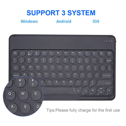 For iPad Air (2020)/(2022)/iPad Pro 11-inch (2018)/(2020)/(2021), X3 Round Keys Bluetooth Keyboard with Dual Mode Mouse + Rotating Stand Protective Case