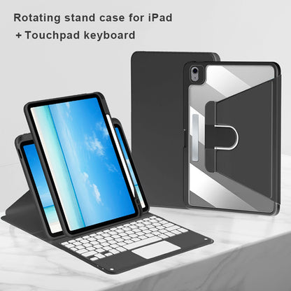 For iPad Air (2020)/(2022)/iPad Pro 11-inch (2018)/(2020)/(2021) Detachable X7 Bluetooth Keyboard Case with TouchPad + Rotating Leather Protective Case