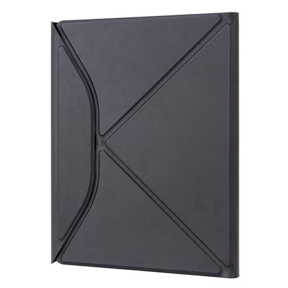 Z102B for iPad 10.2 (2021)/(2020)/(2019) Bluetooth Keyboard Leather Protective Cover + Transparent Back Case with Triangle Stand and Built-in Pen Slot