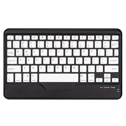Z102B for iPad 10.2 (2021)/(2020)/(2019) Bluetooth Keyboard Leather Protective Cover + Transparent Back Case with Triangle Stand and Built-in Pen Slot