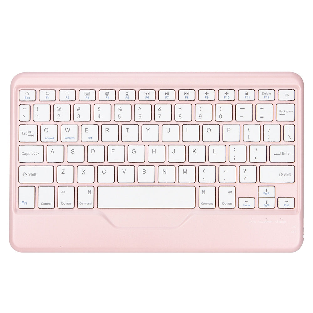 Z102B for iPad 10.2 (2021)/(2020)/(2019) Bluetooth Keyboard Leather Protective Cover + Transparent Back Case with Triangle Stand and Built-in Pen Slot