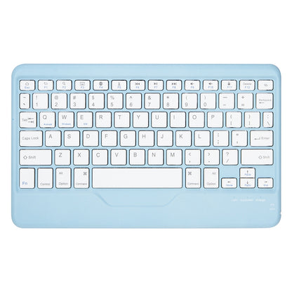 Z102B for iPad 10.2 (2021)/(2020)/(2019) Bluetooth Keyboard Leather Protective Cover + Transparent Back Case with Triangle Stand and Built-in Pen Slot
