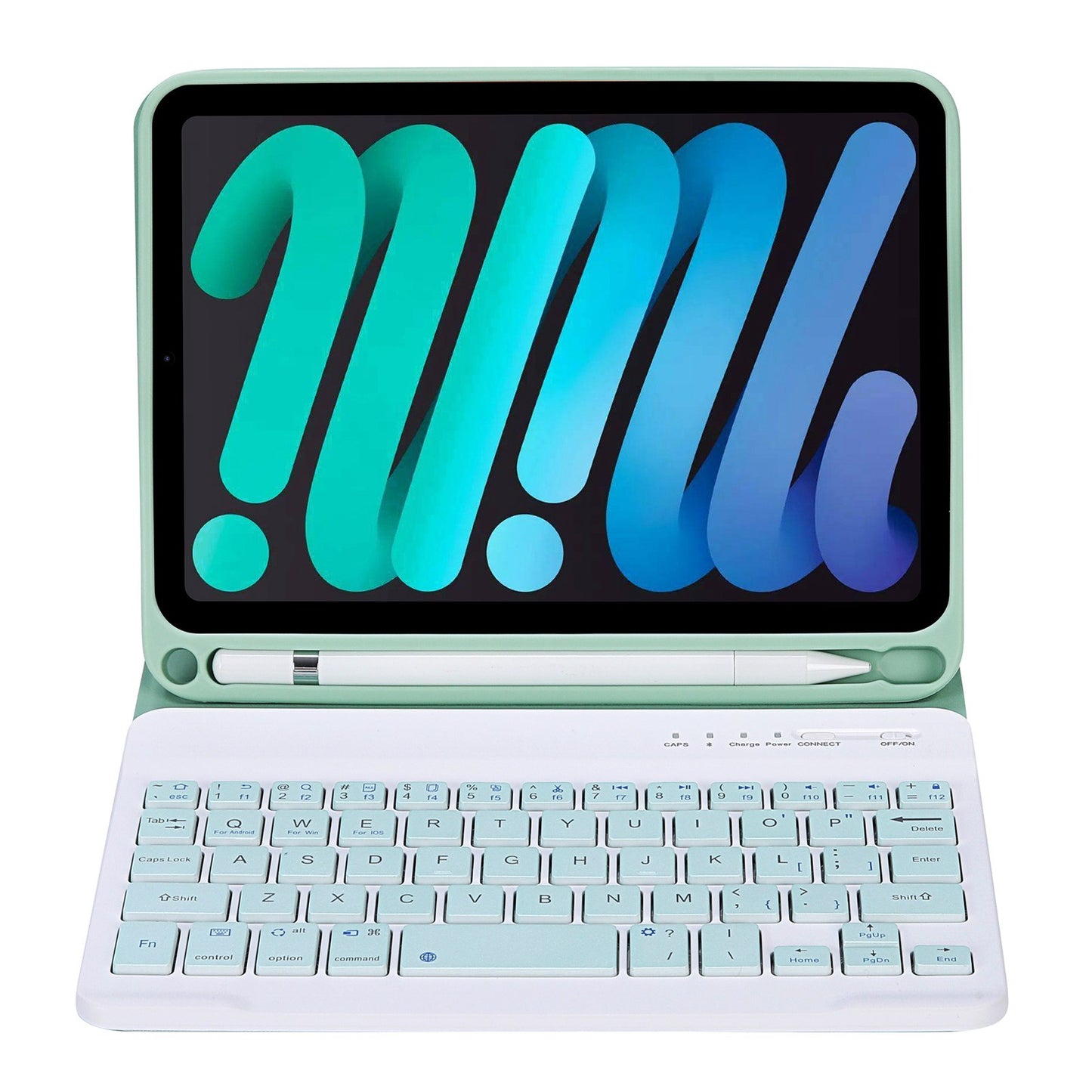 C06B For iPad mini (2021) Anti-Scratch Protective Case with Bluetooth Keyboard Shockproof Stand Leather Cover with Pen Slot