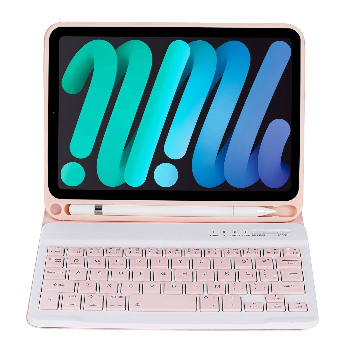 C06B For iPad mini (2021) Anti-Scratch Protective Case with Bluetooth Keyboard Shockproof Stand Leather Cover with Pen Slot