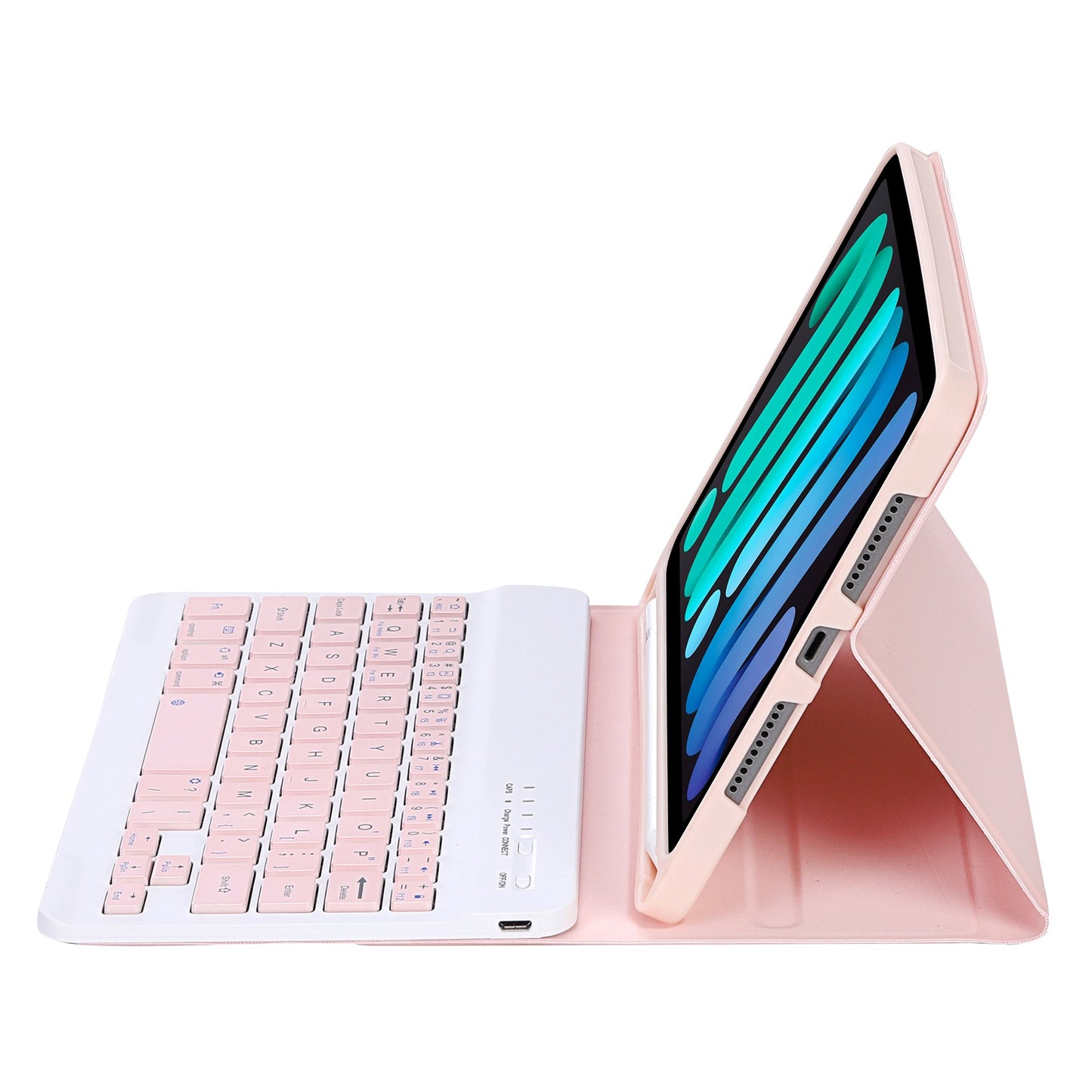 C06B For iPad mini (2021) Anti-Scratch Protective Case with Bluetooth Keyboard Shockproof Stand Leather Cover with Pen Slot