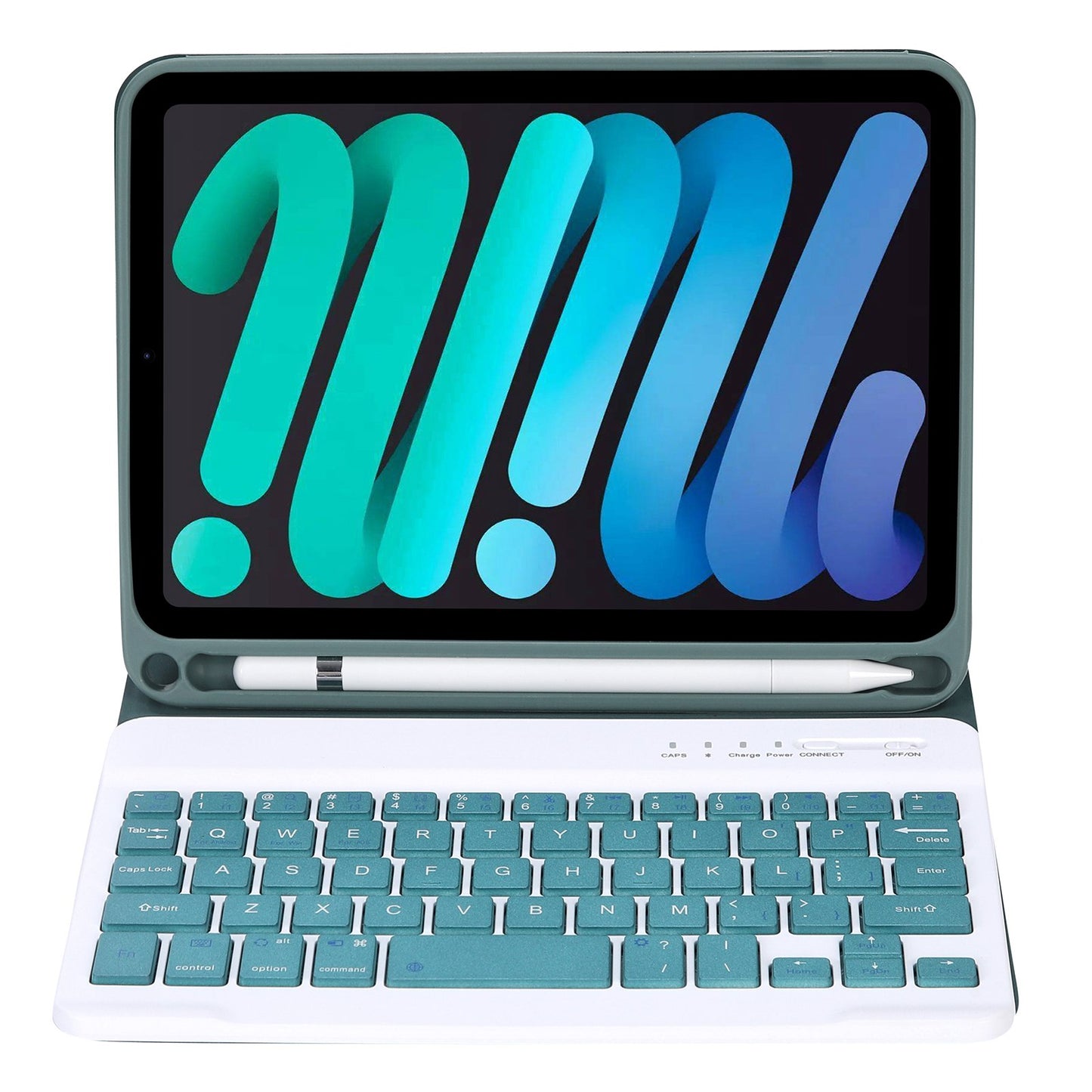 C06B For iPad mini (2021) Anti-Scratch Protective Case with Bluetooth Keyboard Shockproof Stand Leather Cover with Pen Slot
