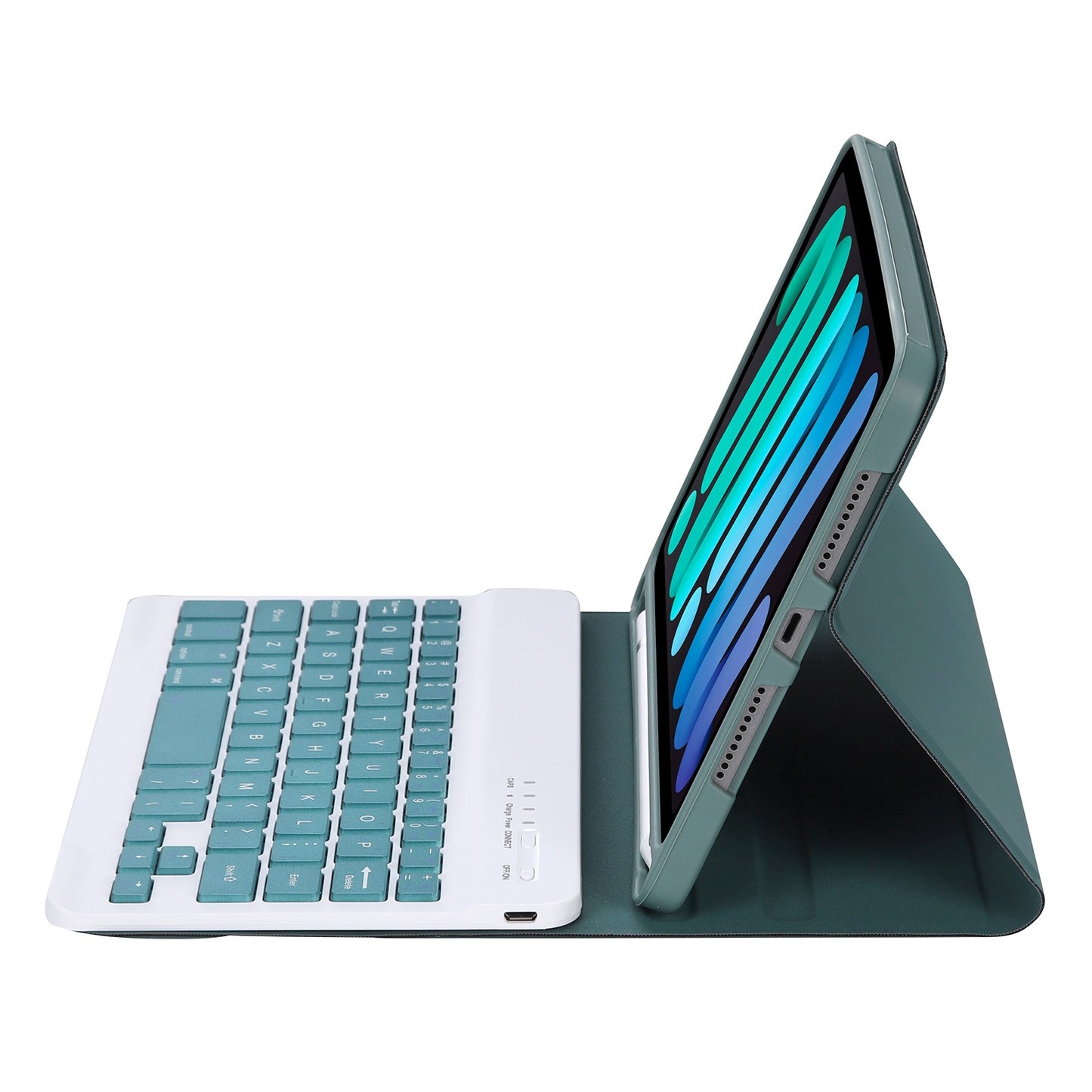 C06B For iPad mini (2021) Anti-Scratch Protective Case with Bluetooth Keyboard Shockproof Stand Leather Cover with Pen Slot