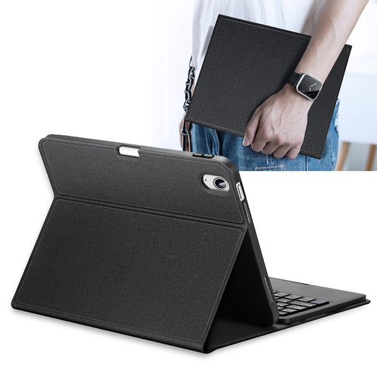 DUX DUCIS For iPad 10.9 (2022) Detachable Bluetooth Touchpad Keyboard Case PU Leather Tablet Cover with Foldable Stand