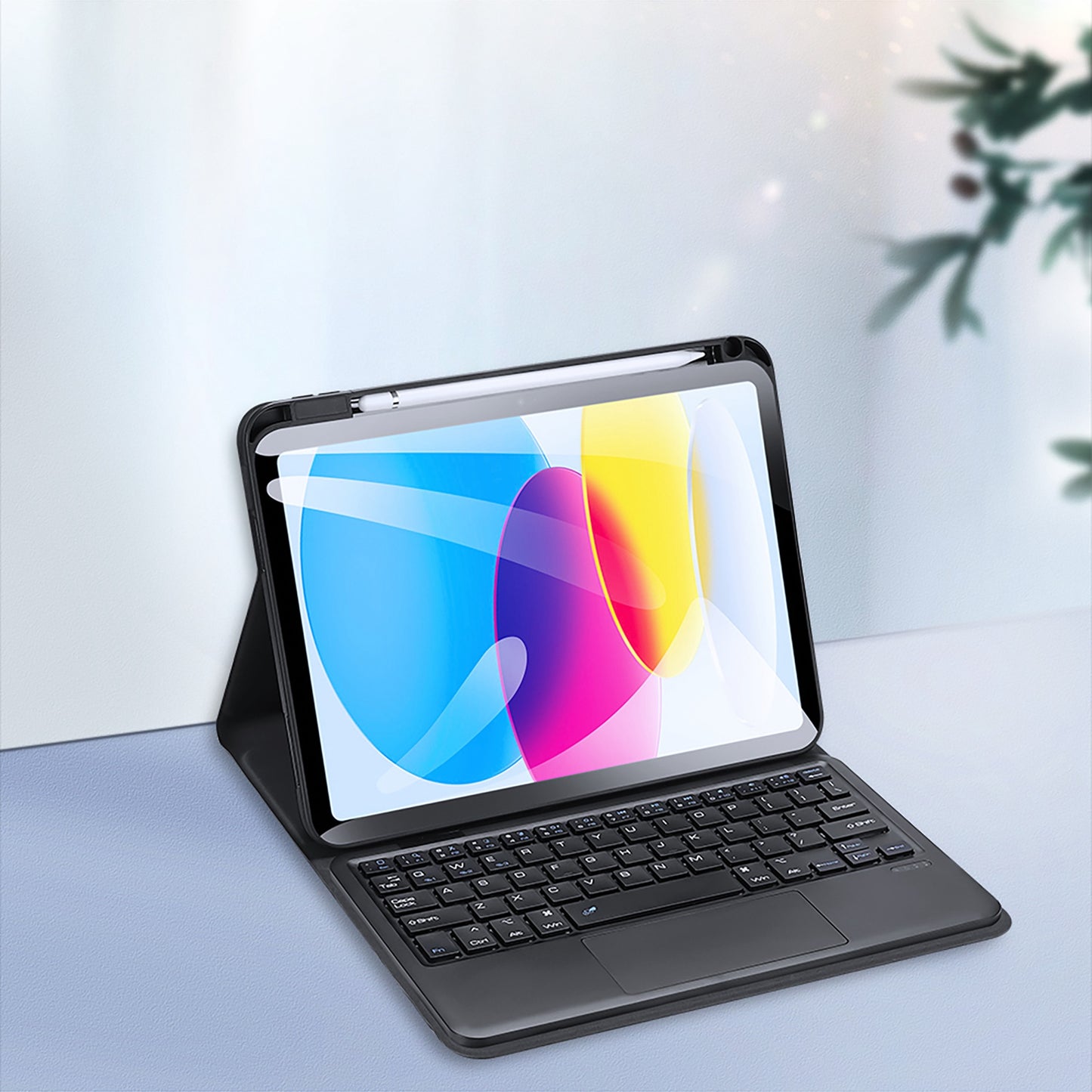 DUX DUCIS For iPad 10.9 (2022) Detachable Bluetooth Touchpad Keyboard Case PU Leather Tablet Cover with Foldable Stand