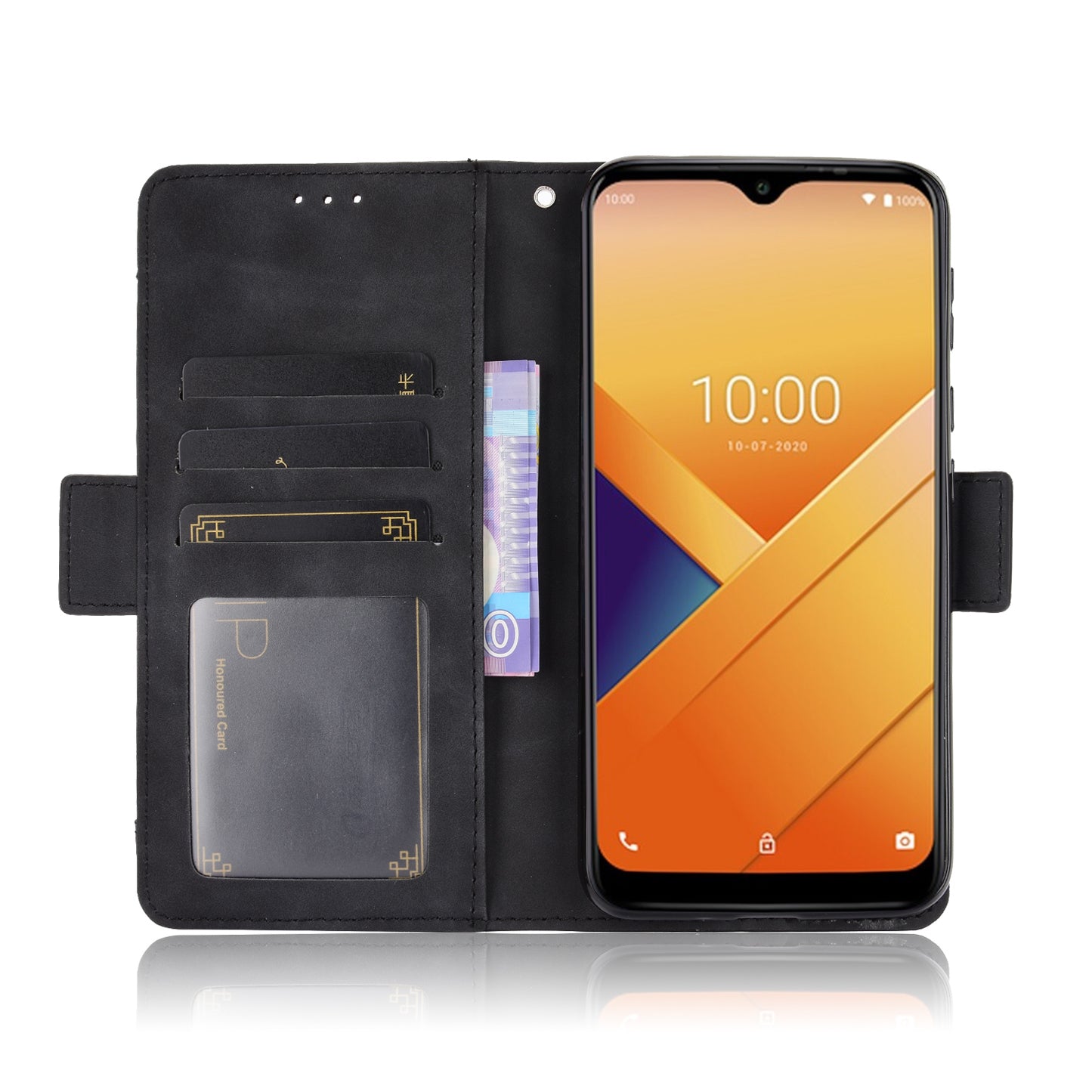 Multiple Card Slots Leather Wallet Mobile Phone Case for Wiko Y81