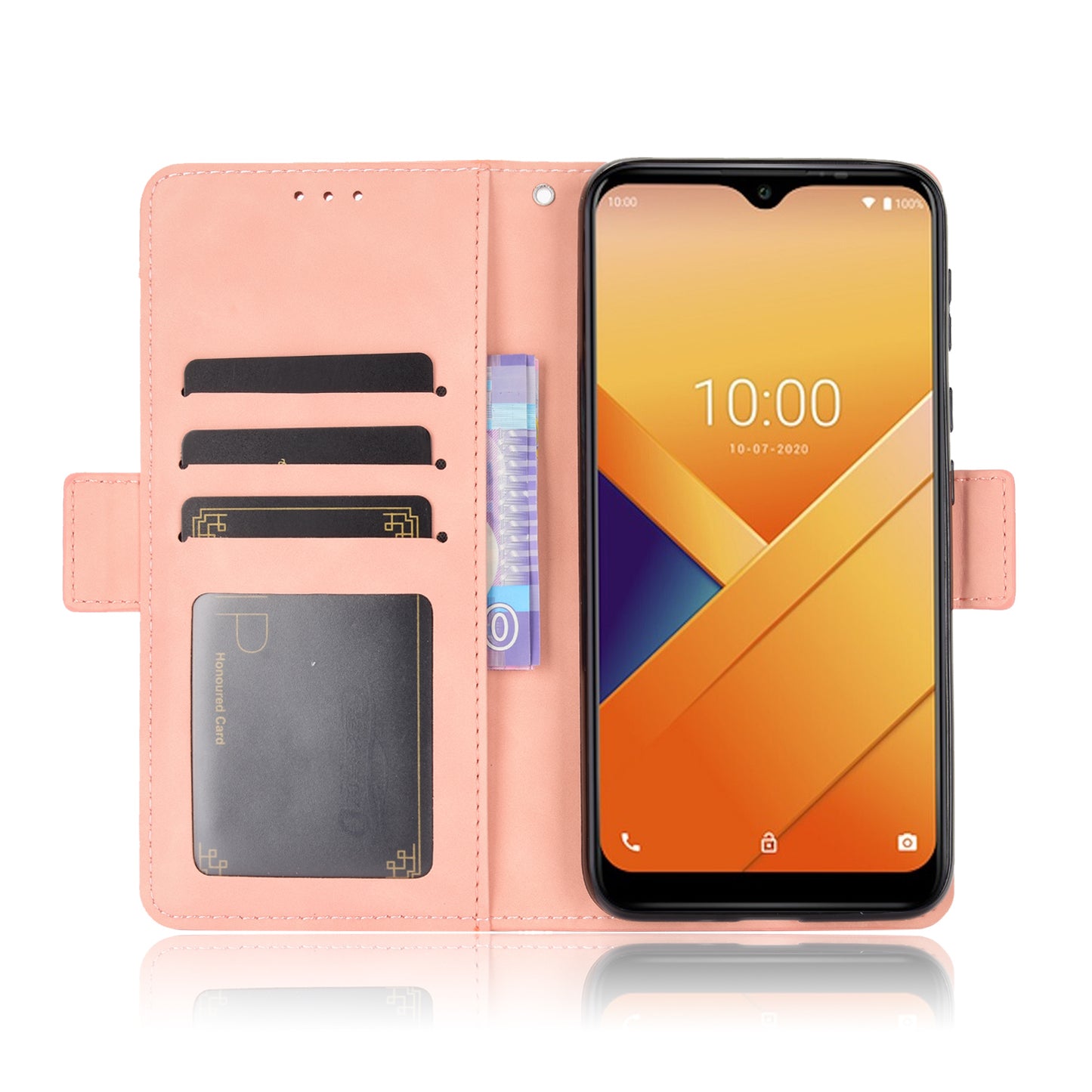 Multiple Card Slots Leather Wallet Mobile Phone Case for Wiko Y81