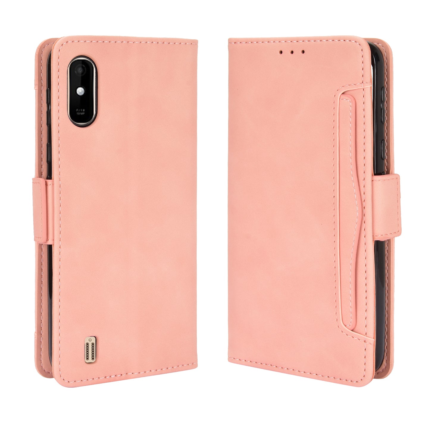 Multiple Card Slots Leather Wallet Mobile Phone Case for Wiko Y81