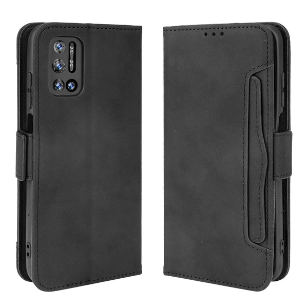For Doogee N40 Pro Scratch Resistant Card Slot Design Flip Phone Protective Cover Leather Phone Wallet Stand Case