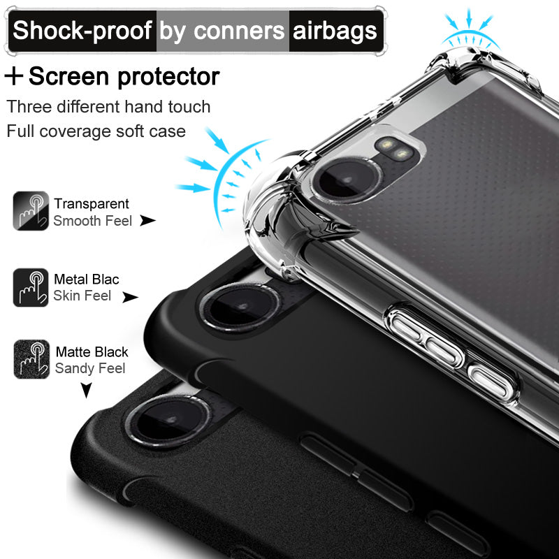 IMAK Smooth Feel Airbag Shockproof TPU Shell + Anti-explosion Screen Film for Nokia 8